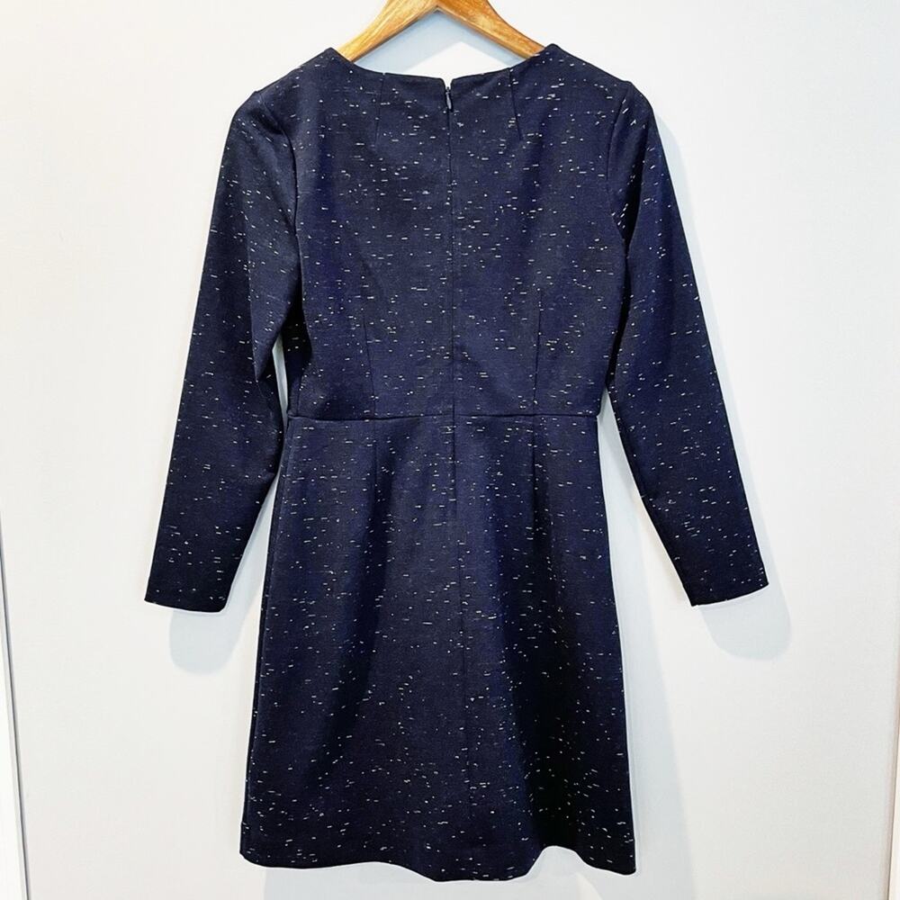 Madewell Gia Marled Fit & Flare Dress Navy Size 4 EUC - Picture 13 of 16